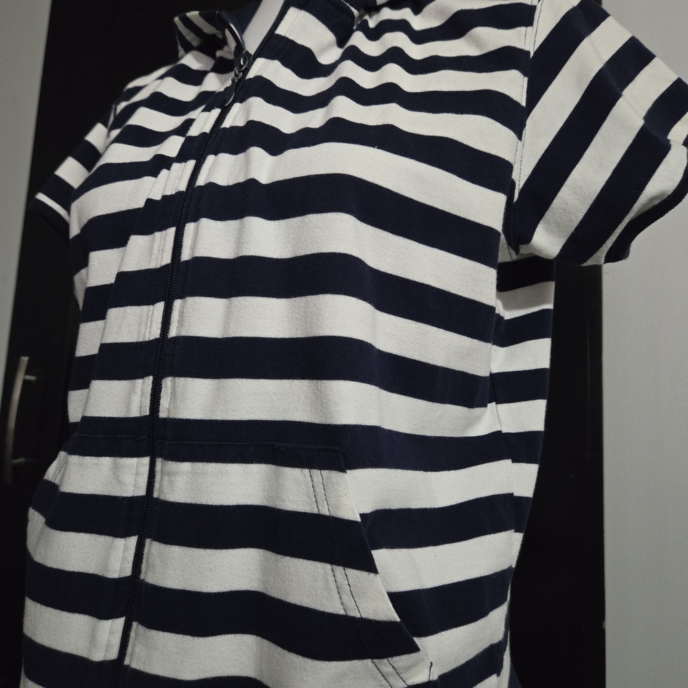 Bill Blass Woman Striped Hoodie Vest - Picture 3 of 9